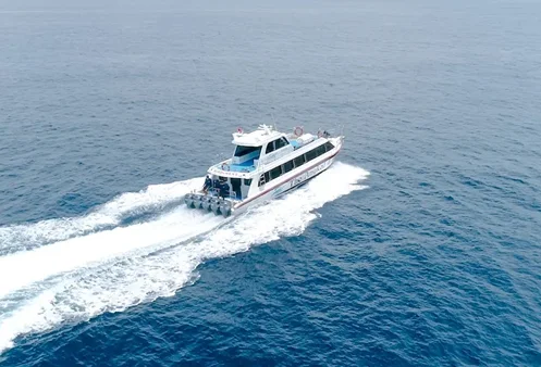 The fast boat crossing to Nusa Penida