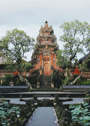 The royal palace temple gate, Ubud